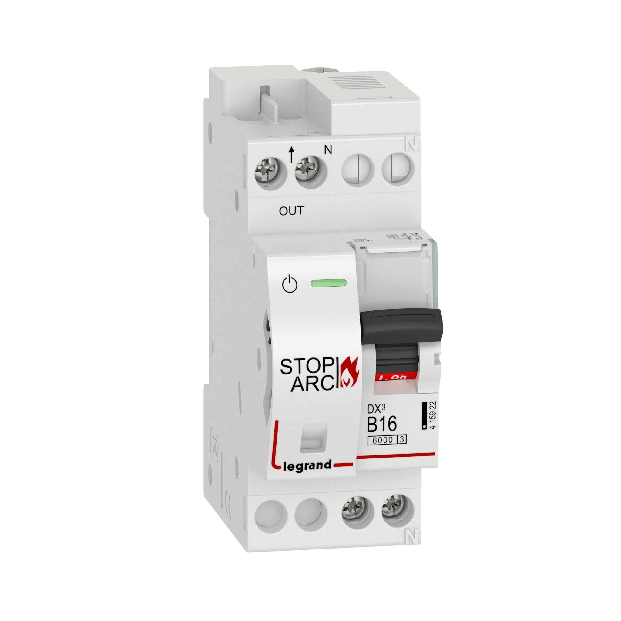 Legrand УЗДП DX3 Stop Arc 1P+N B16A 6000A (c авт. выключателем) 415922 — миниатюра 1