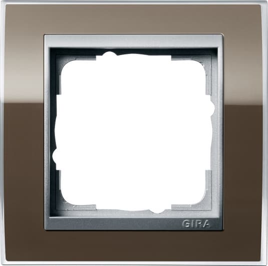 Gira Event Clear Коричневый/Алюминий Рамка 1-ая 0211766