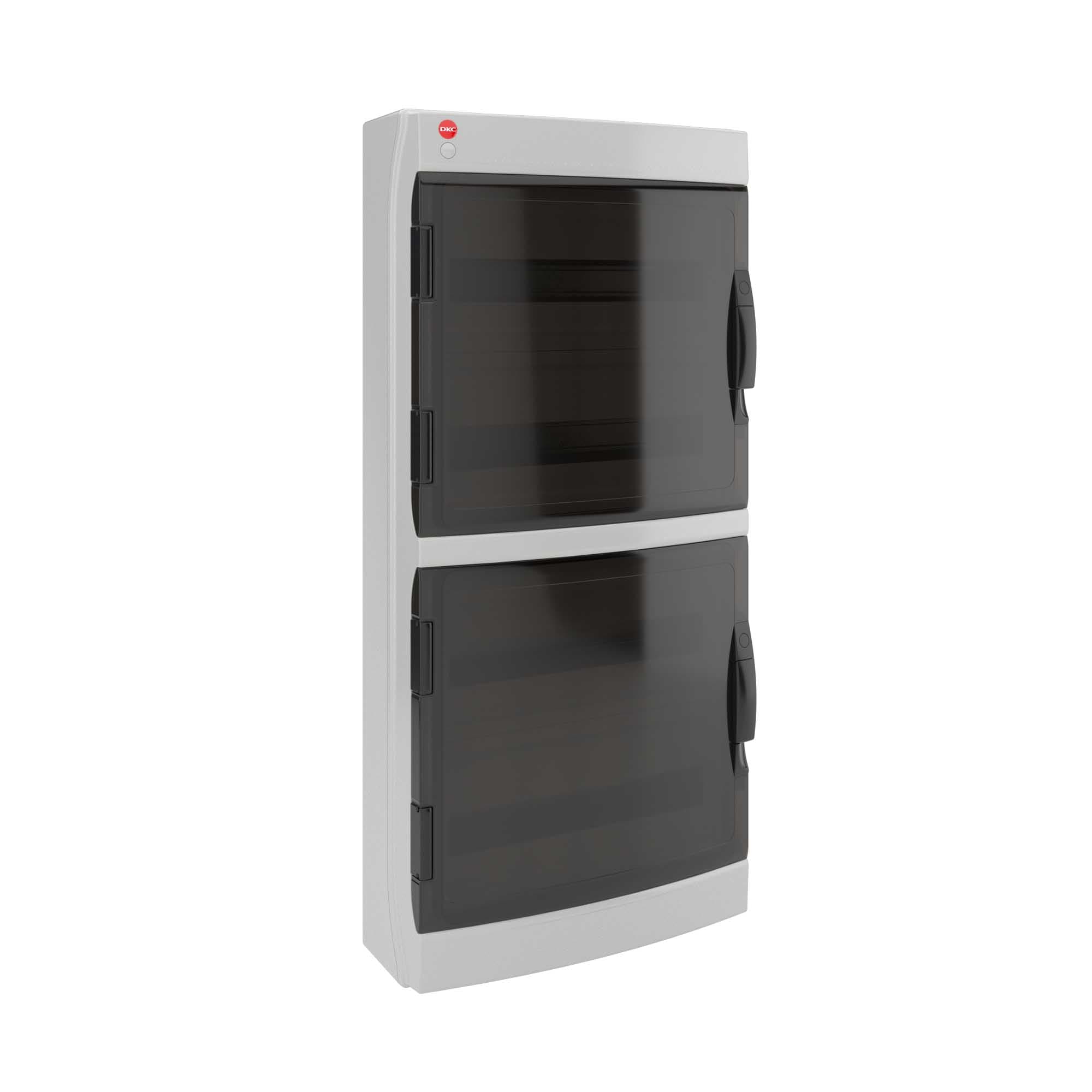 DKC Щиток настенный с дверцей 72 мод.,IP65, серый, с клеммным блоком 160А RB72W6RGD