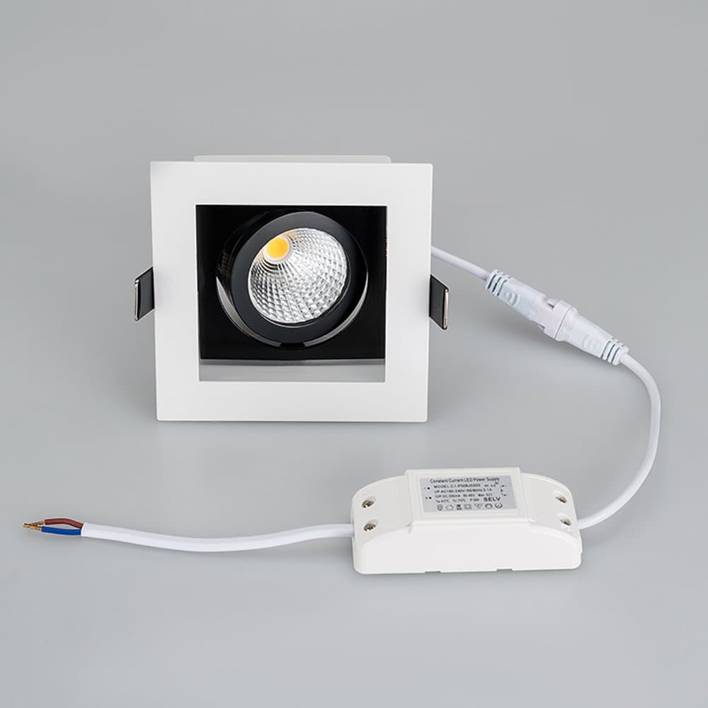 Arlight Светильник CL-KARDAN-S102x102-9W Warm (WH-BK, 38 deg) (IP20 Металл, 3 года) 024126 — миниатюра 7