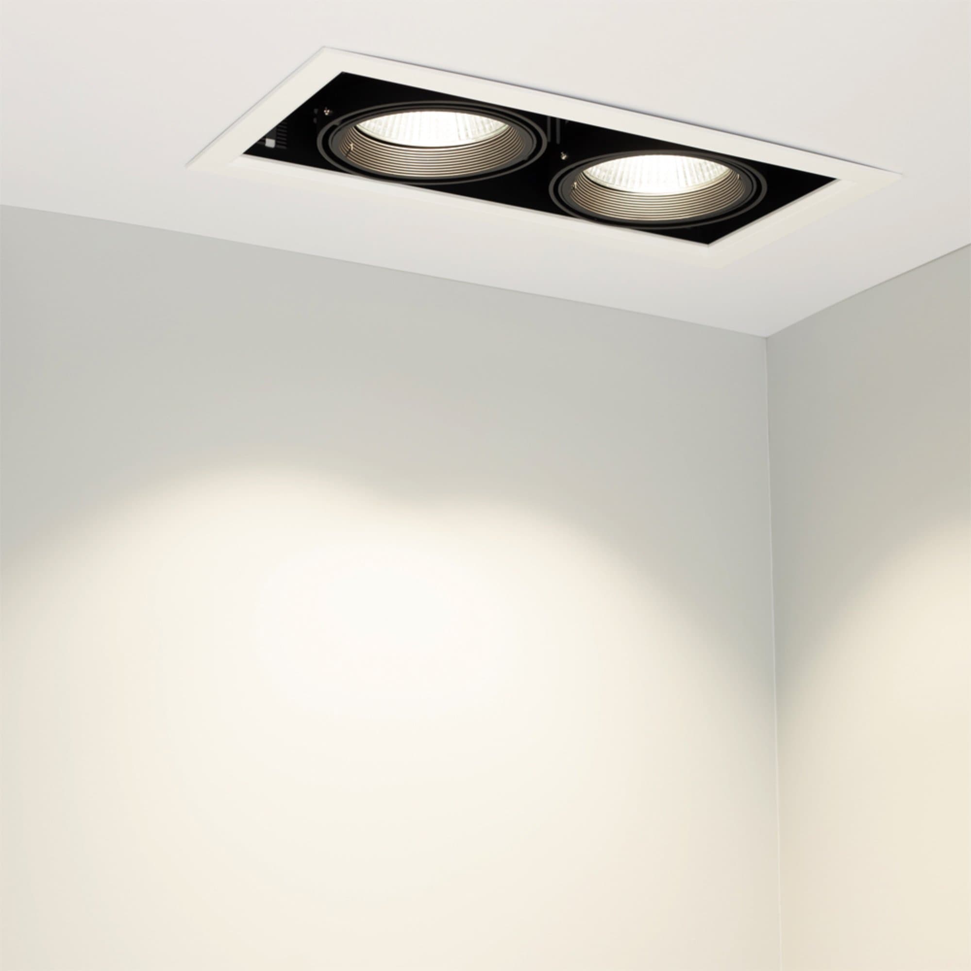 Arlight Светильник CL-KARDAN-S375x190-2x25W Warm3000 (WH-BK, 30 deg) (IP20 Металл, 3 года) 028863 — миниатюра 5