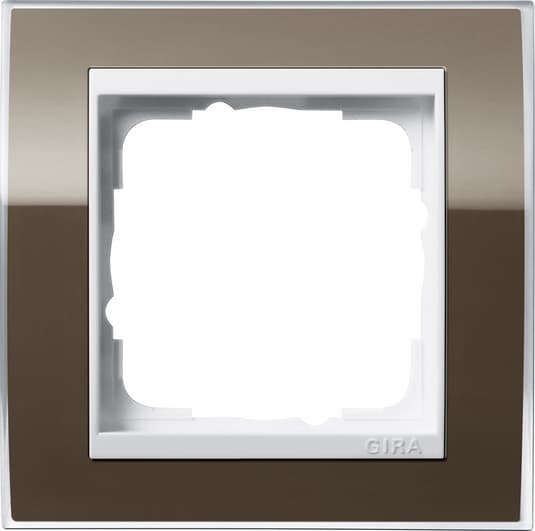 Gira Event Clear Коричневый/Бел.глянц. Рамка 1-ая 0211763