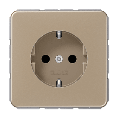 JUNG CD500 Золотая бронза Розетка Schuko 16A 250V с защитой от детей CD1520KIGB