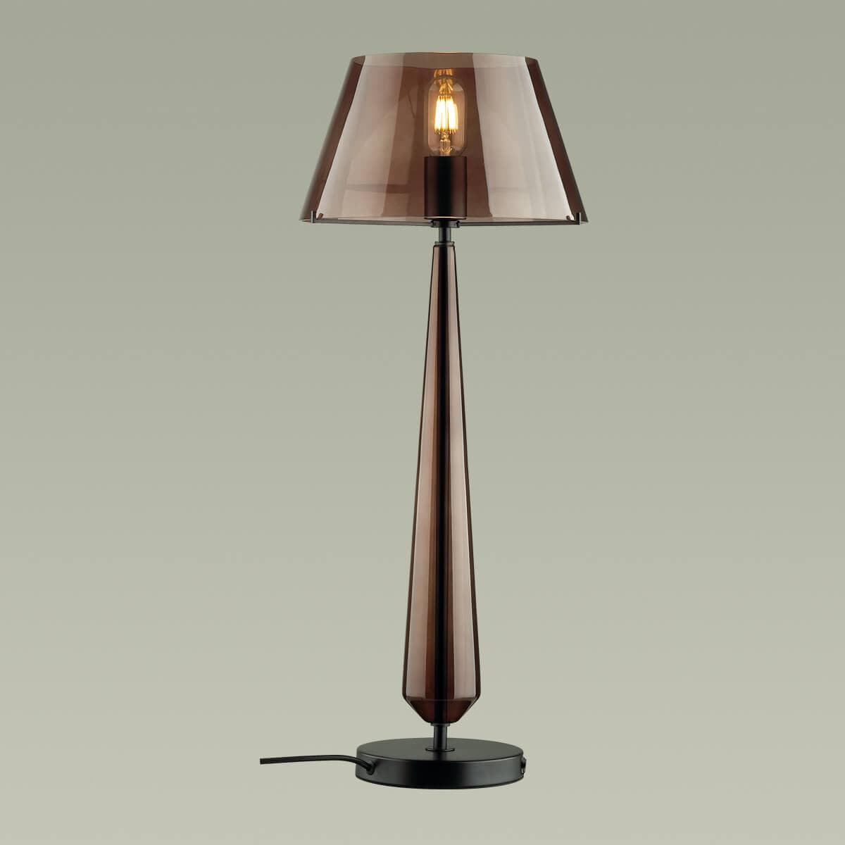 Odeon Light 4852/1T STANDING ODL_EX21 черный/коричневый/стекло Высокая Лампа выкл. на базе E27 1*60W TOWER — миниатюра 5