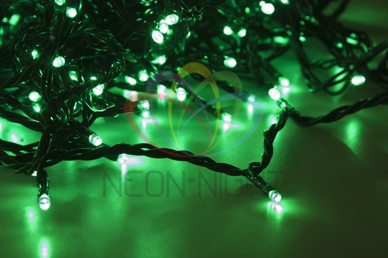 NEON-NIGHT Гирлянда "LED ClipLight" 24V, 5 нитей по 20 метров, цвет диодов Зеленый, Flashing (Белый) 323-604 — миниатюра 2