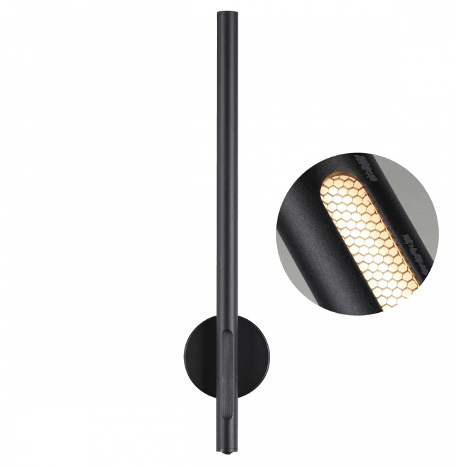 Odeon Light 6643/7WL HIGHTECH ODL24 черный/металл/акрил Настенный светильник (выкл на корпусе) IP20 LED 10W 3000K 220V MALI