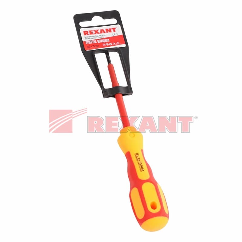 Отвертка шлицевая " Электрика " SL 3 X 75 мм Rexant 12-4711 — миниатюра 2