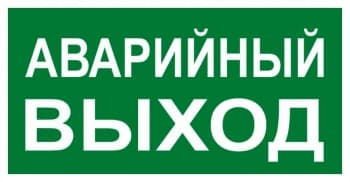 EKF PROxima Знак "АВАРИЙНЫЙ ВЫХОД" 150х300мм — миниатюра 1