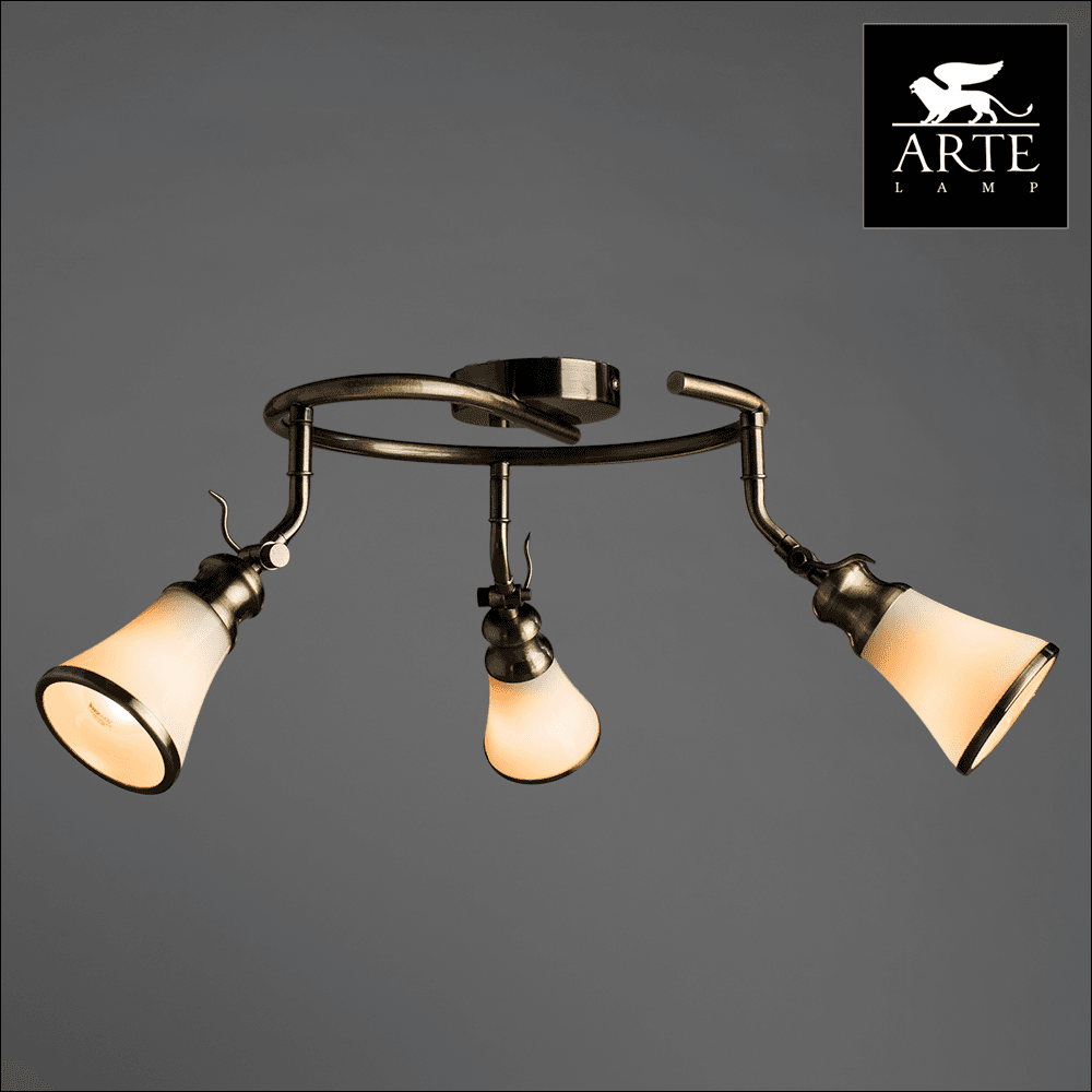 Arte Lamp Vento Бронза/Белый Спот 3x40W 3xE14 A9231PL-3AB — миниатюра 2