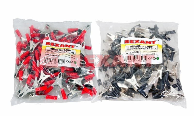 Зажим "крокодил" 10А 50мм Rexant 16-0012 — миниатюра 3