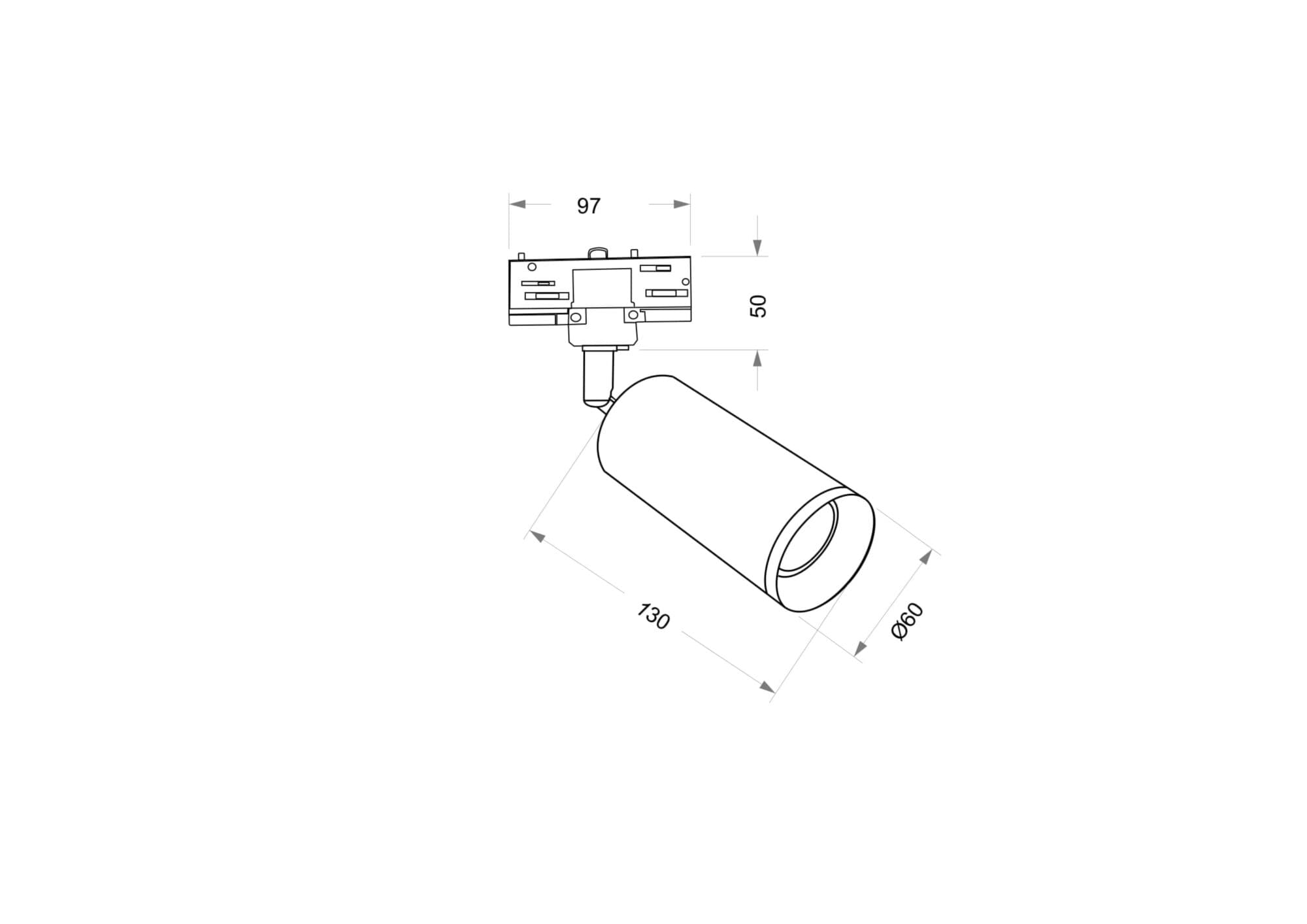 Maytoni 3 phase track system Матовое Золото Светильник трековый TR028-3-GU10-MG — миниатюра 5
