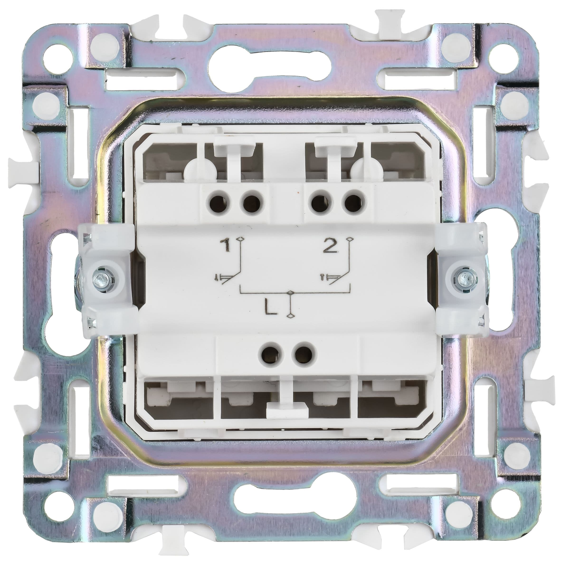 IEK SKANDY Бежевый Выключатель жалюзи 10А SK-V12B — миниатюра 3