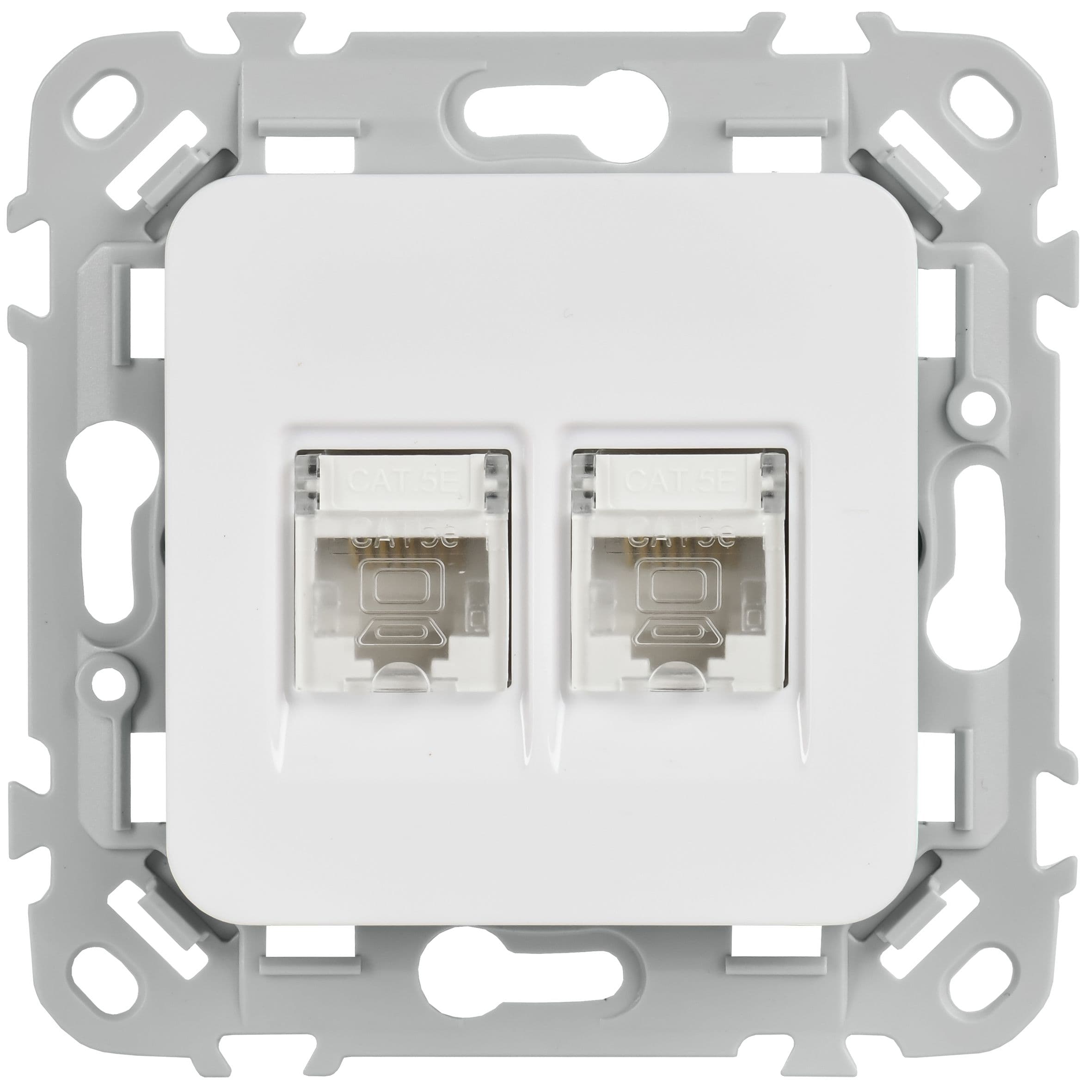 IEK FLITE Жемчуг Розетка 2-местная компьютерная RJ45 категория 5Е UTP — миниатюра 2