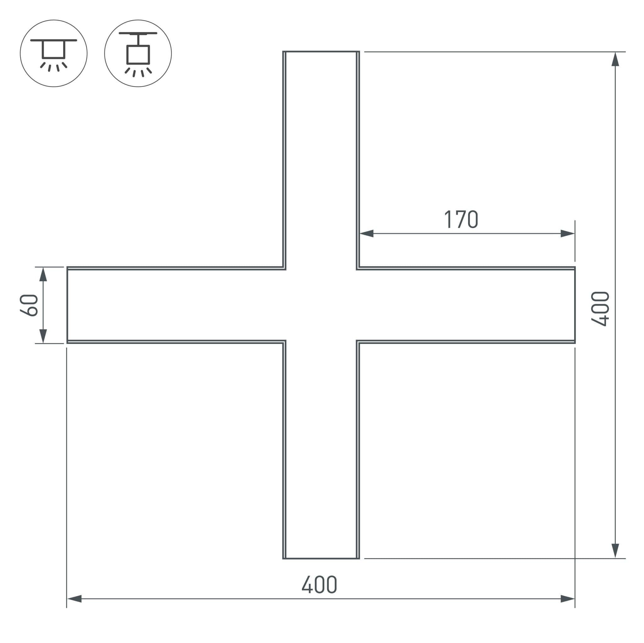 Arlight Крестовина SL-LINE-6070 (Металл) 030143 — миниатюра 2