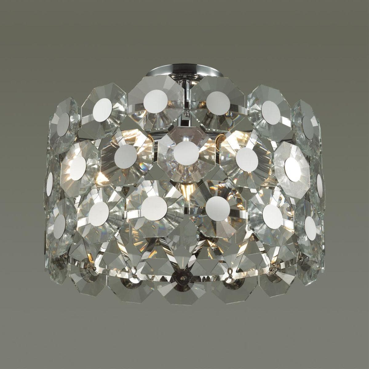 Odeon Light 4973/5C HALL ODL22 373 хром/хрусталь Люстра потолочная E14 5*40W TOKATA — миниатюра 4