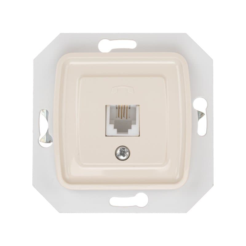 DEA Розетка Телефон RJ11 с/у мех. Беж KRANZ KR-78-0252