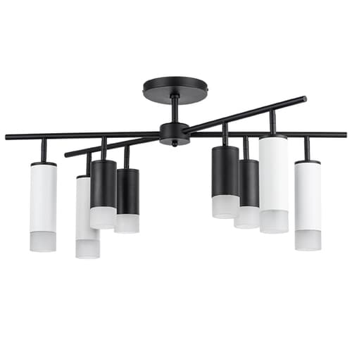Lightstar LR7283748641 Люстра RULLO 8х50W GU10 ЧЕРНЫЙ/БЕЛЫЙ (571728+214437-4+214486-4+202431-8), шт