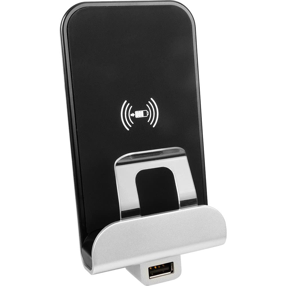 Legrand Valena Allure Беспроводное зарядное устройство Qi 1А с дополнительным разьемом USB A 5В 2,4А. 755114 — миниатюра 2
