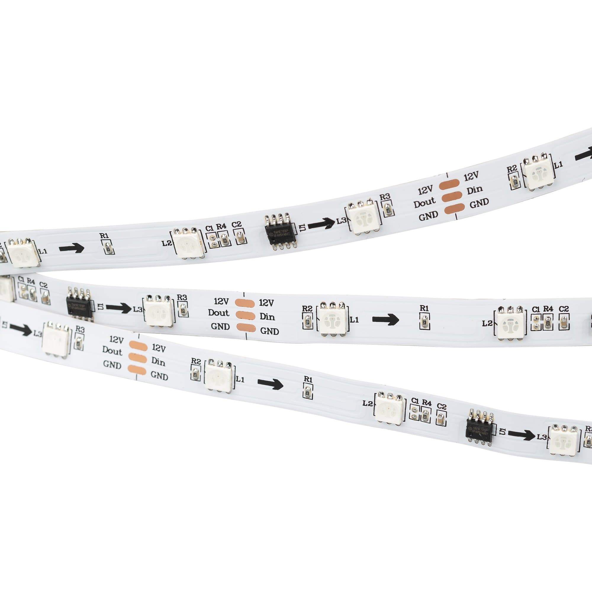 Arlight Лента SPI-B30-10mm 12V RGB-PX3 (7.2W/m, IP20, 5060, 5m) (Открытый, IP20) 026368(2) — миниатюра 2