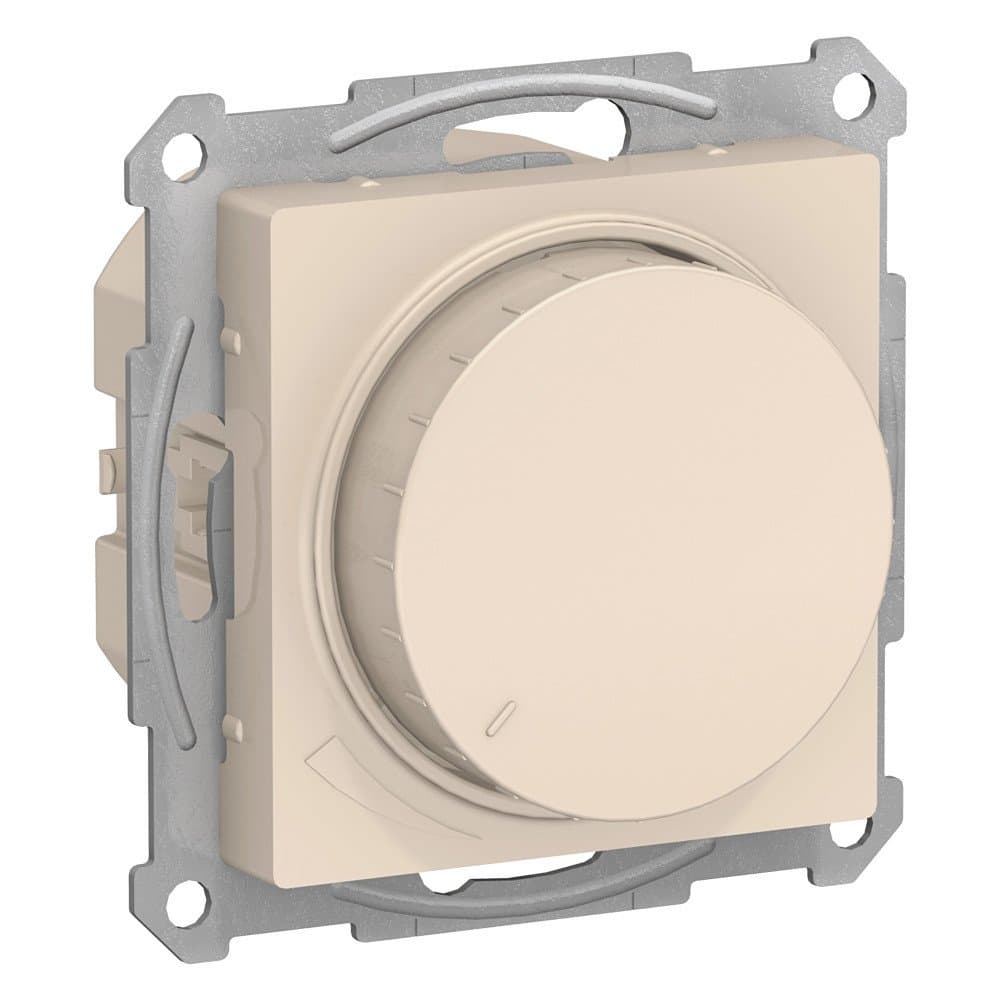 Systeme Electric AtlasDesign Беж Светорегулятор (диммер) повор-нажим, LED, RC, 400Вт, мех.