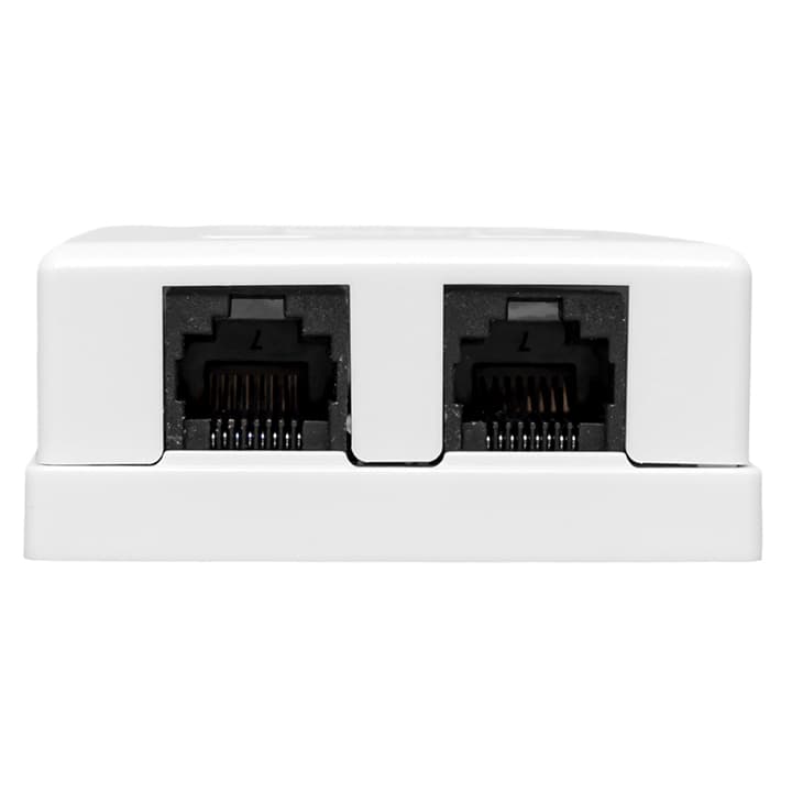 EKF TERACOM PRO Розетка настенная TERACOM PRO Cat.6 неэкранированная 2 порта RJ-45 Dual IDC белая — миниатюра 2