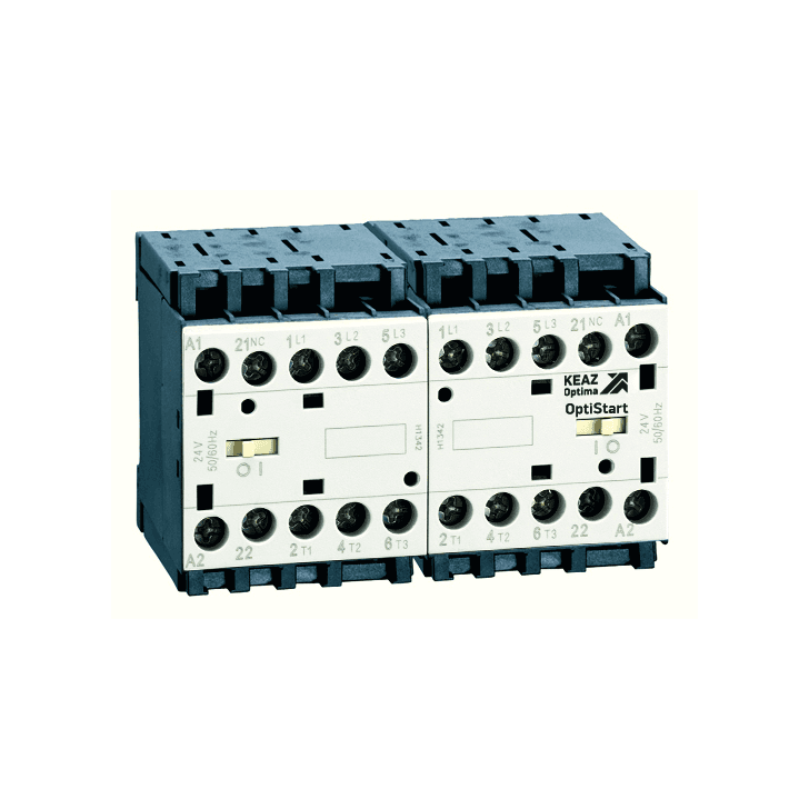 КЭАЗ Мини-контактор реверсивный OptiStart K-MCP-09-30-01-D024-P с подкл. силовой цепи, с выводами под пайку