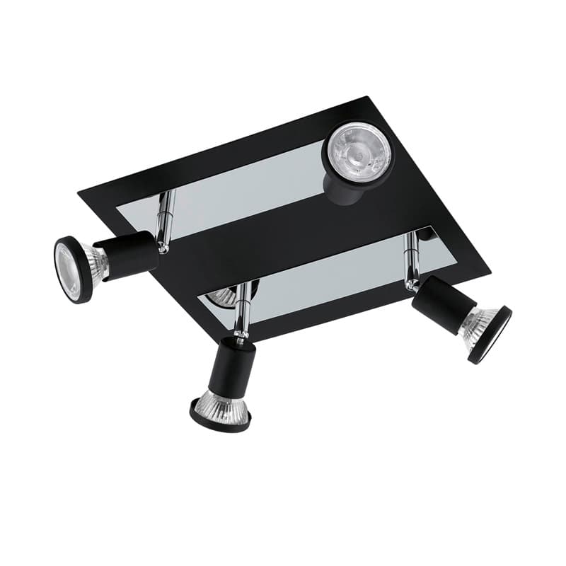 Eglo Спот LED SARRIA, 4x5W (GU10), L240, B260, сталь, черный, хром 94966