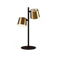 Eglo 39986 Настольная лампа ALTAMIRA, GU10, 2Х5W, 2Х400lm, L255, B180, H505, основание: Ø180, сталь, черный, латунь/пластик, белый