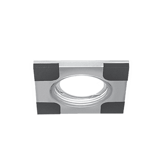Gauss Светильник Aluminium Gu5.3 1/30 квадрат, хром/черный AL008