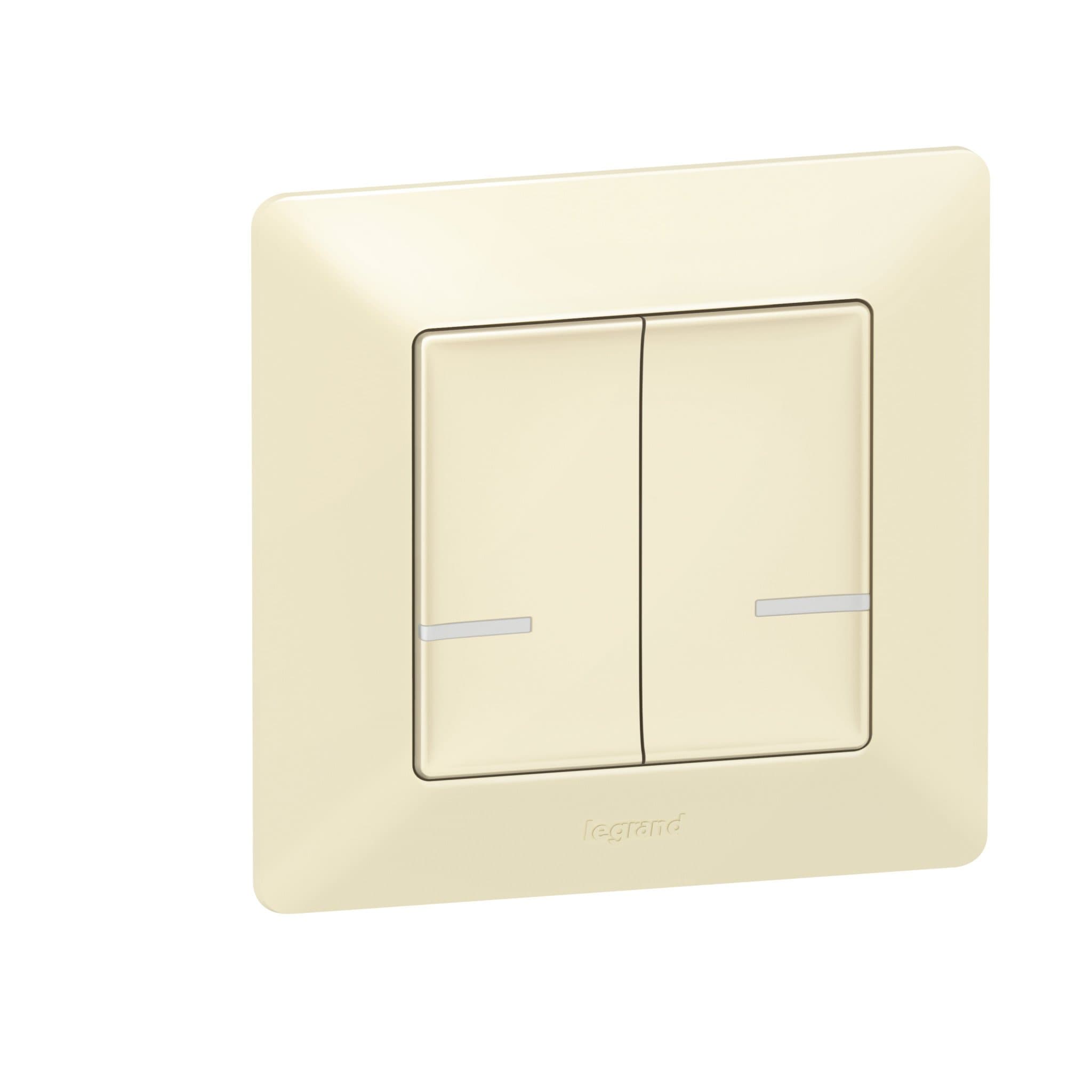 Legrand NETATMO Valena LIFE Сл.кость Выключатель 2-клавишный беспроводной 752287