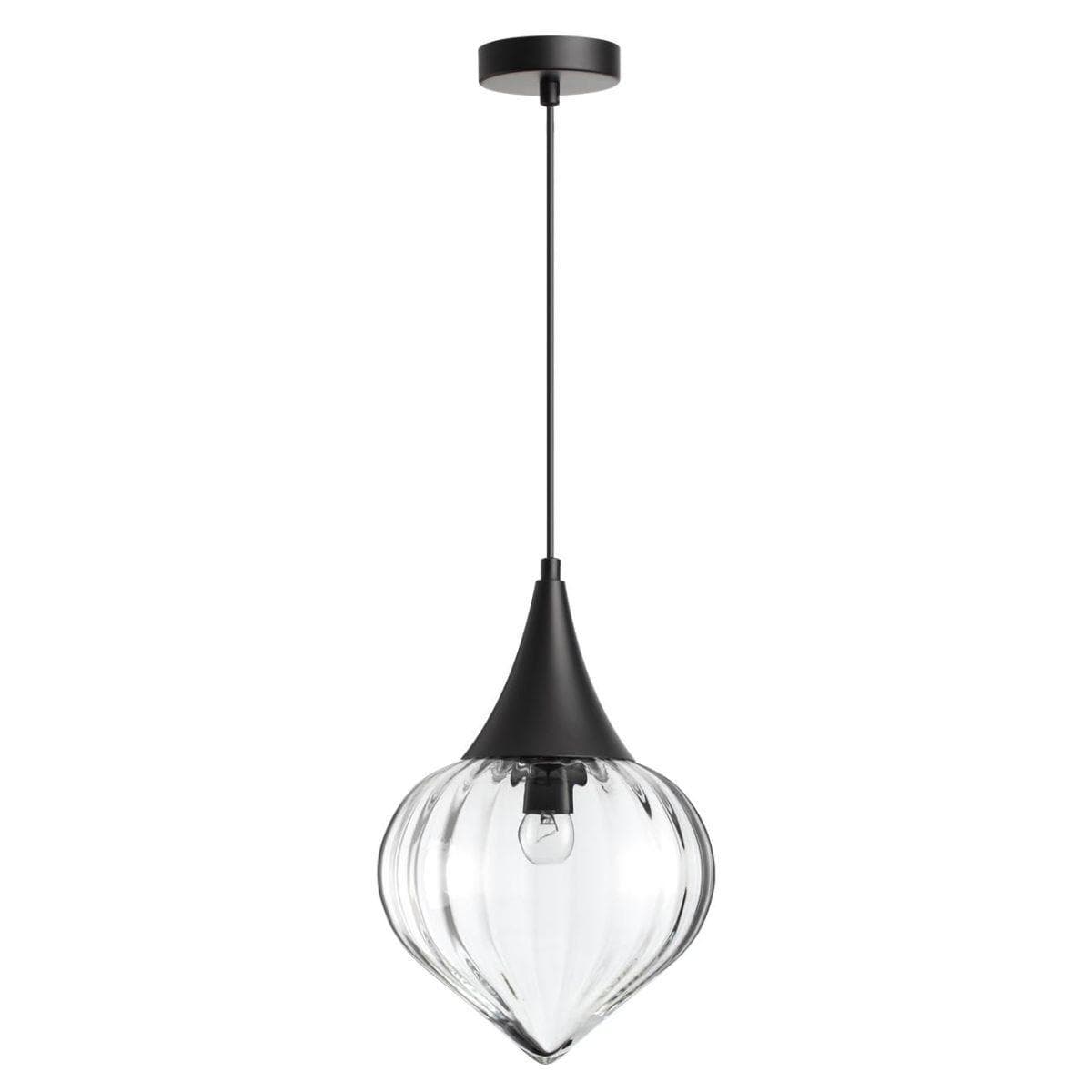 Odeon Light 4951/1 PENDANT ODL22 241 черный/прозрачный/стекло Подвес E27 1*60W KESTA — миниатюра 1