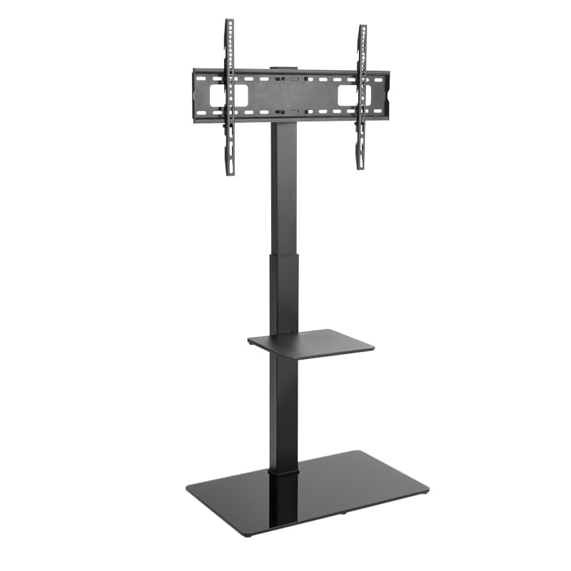 Напольная стойка с кронштейном для телевизора 37"-70" дюймов с дополнительной полкой для медиаоборудования Rexant 38-0318
