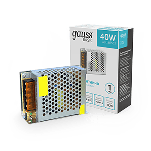 Gauss Блок питания Basic 12V 40W IP20 1/120 BT502