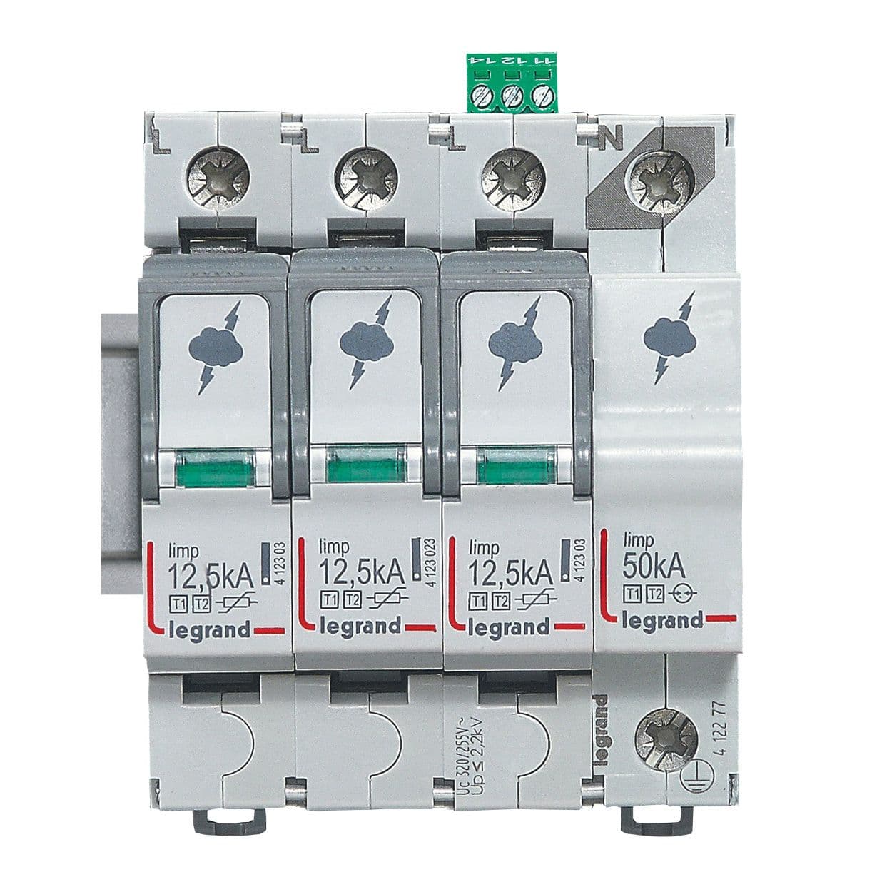 Legrand УЗИП T1+T2 12,5KA 3P+N с сигнальным контактом 412277