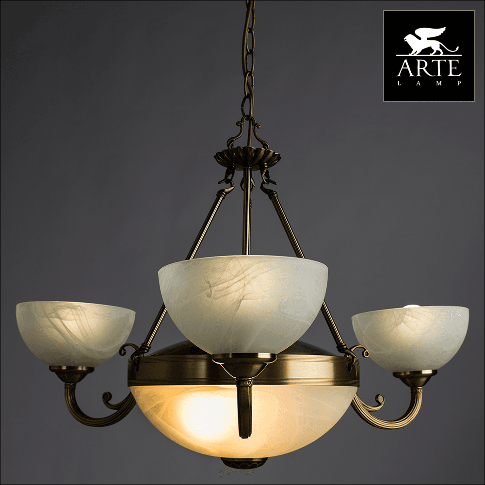 Arte Lamp Windsor Бронза/Белая Люстра 40W/40W E14/E27 A3777LM-3-2AB — миниатюра 2