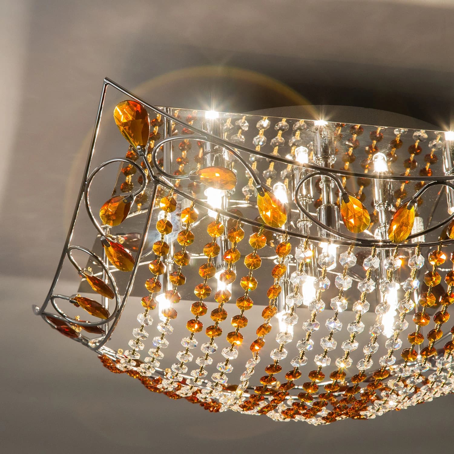 Citilux CL306196 Гала Хром+Янтарный Люстра — миниатюра 10