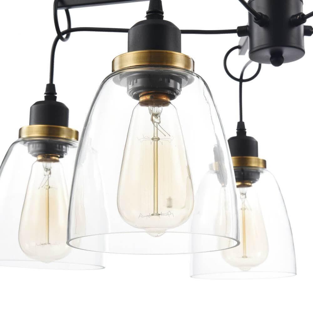 Freya Loft Louise Черный Люстра E27 60W FR4167-PL-05-BL — миниатюра 10