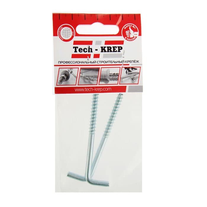 Tech-Krep Шуруп-костыль 6,0х75 (2 шт) - пакет 103891 — миниатюра 1