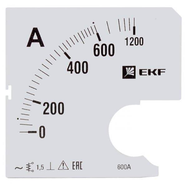 EKF PROxima Шкала сменная для A961 600/5А-1,5