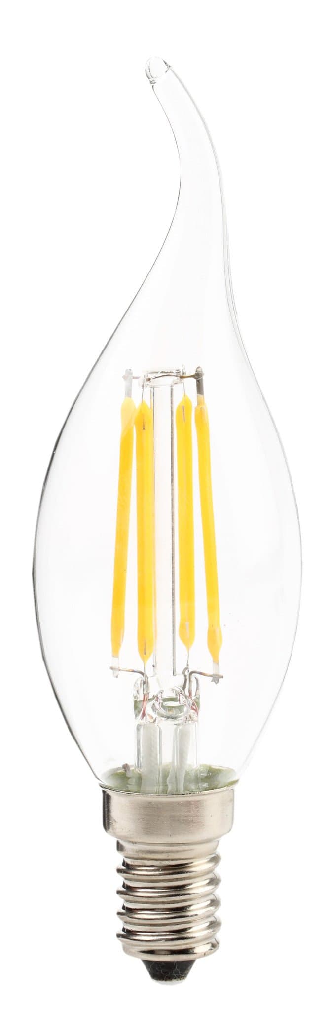 Italmac Лампа LED свеча на ветру прозрачная филамент диммируемая 5Вт 4000К Е14 led-candle flame clear dim 5w 4000 k e14
