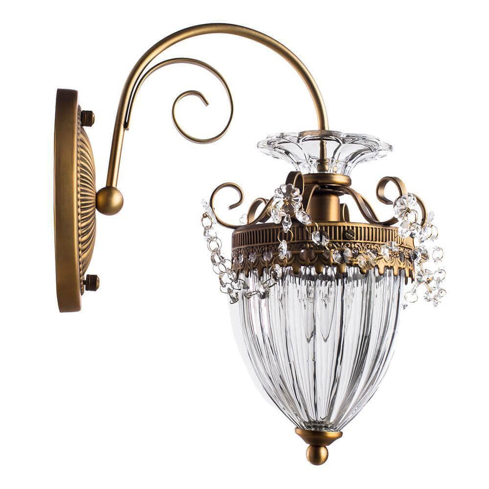 Arte Lamp Schelenberg Золото/Прозрачный Бра 40W E14 A4410AP-1SR — миниатюра 1