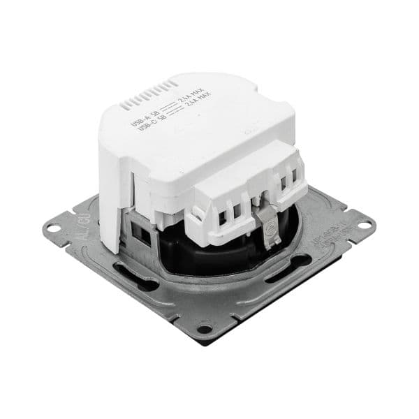 EKF Механизм розетки с USB-A+С - 2шт, 16А, с заземлением, со шторками, чёрный Эпика — миниатюра 12