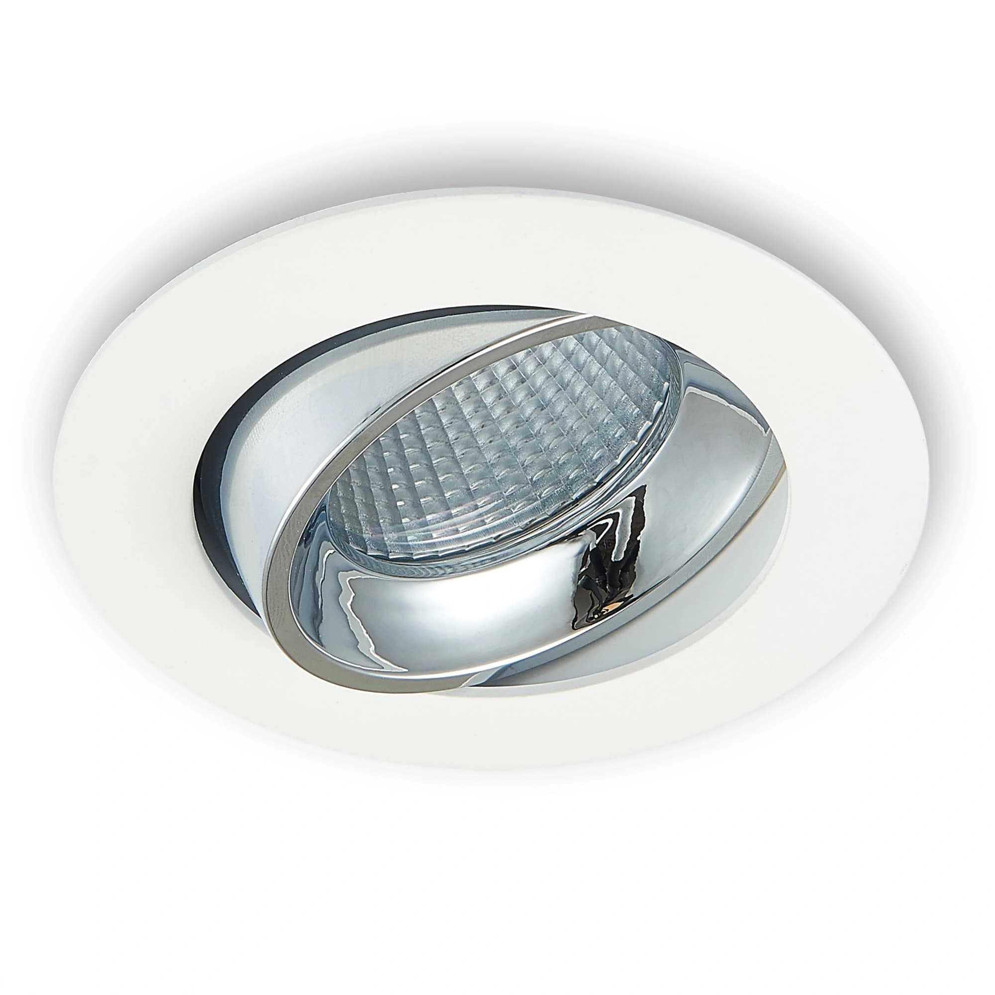 Citilux CLD001NW1 Альфа Светильник встраиваемый Белый+Хром  LED 7W*3500K
