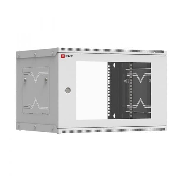 EKF PROxima Astra Шкаф телекоммуникационный настенный разборный 6U (600х450) дверь стекло ITB6G450D