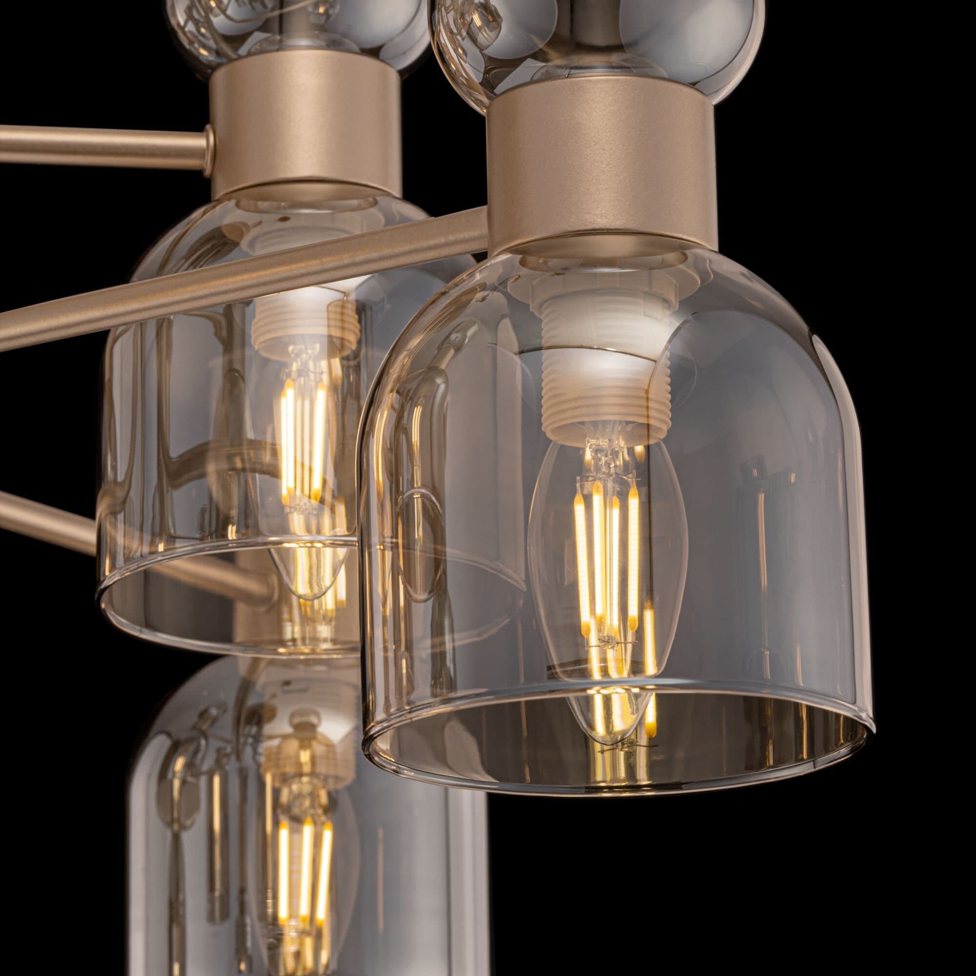 Freya Modern Isla Матовое Золото Люстра FR5094PL-08G — миниатюра 4