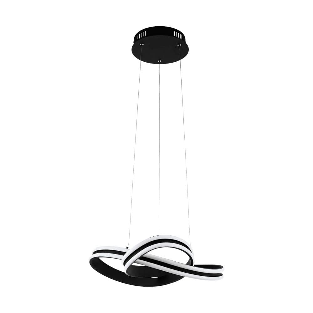 Eglo 99249 Светод. подвес CORREDERA, 2х18W(LED), Ø500, H1200, сталь, черный/пластик, белый