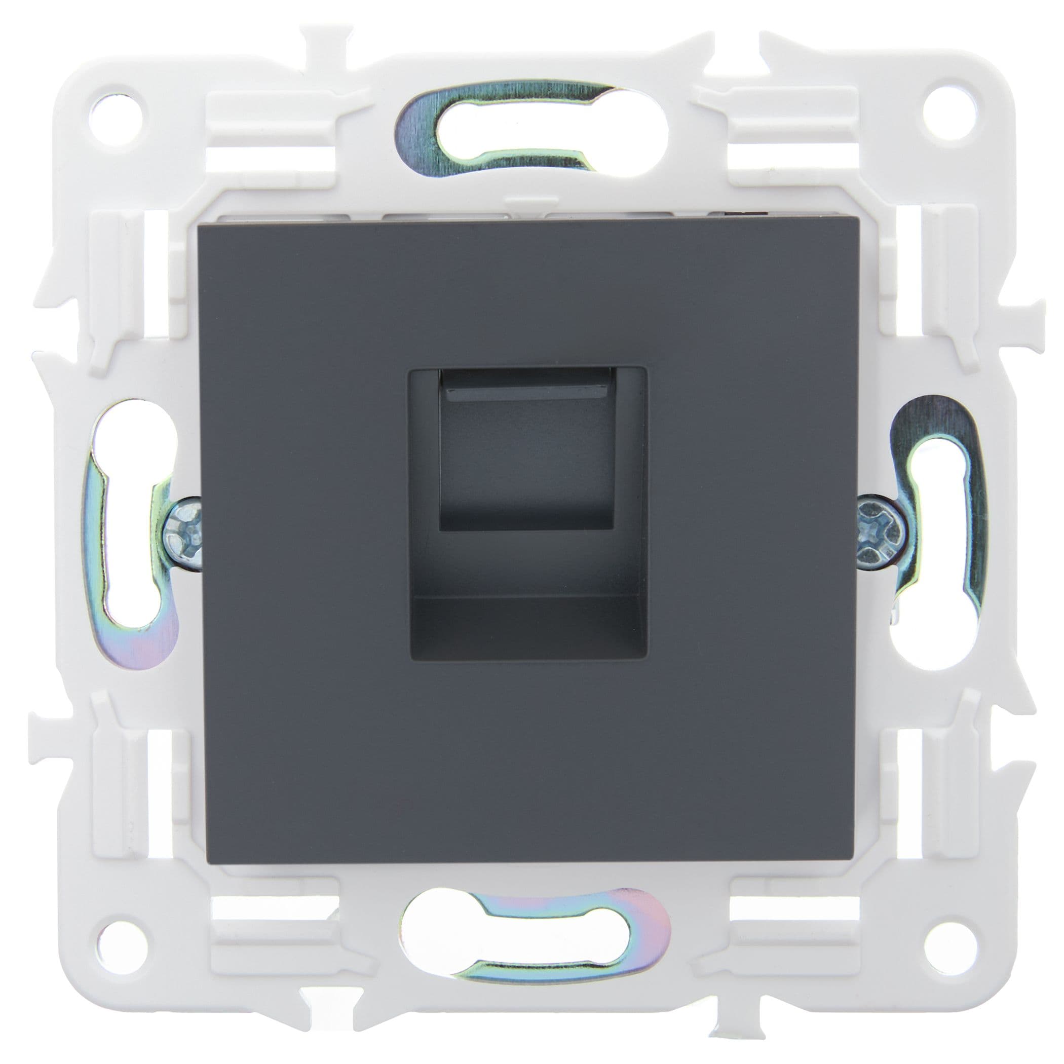 IEK SKANDY Титан Розетка компьютерная RJ45 кат.5E SK-K01T — миниатюра 2