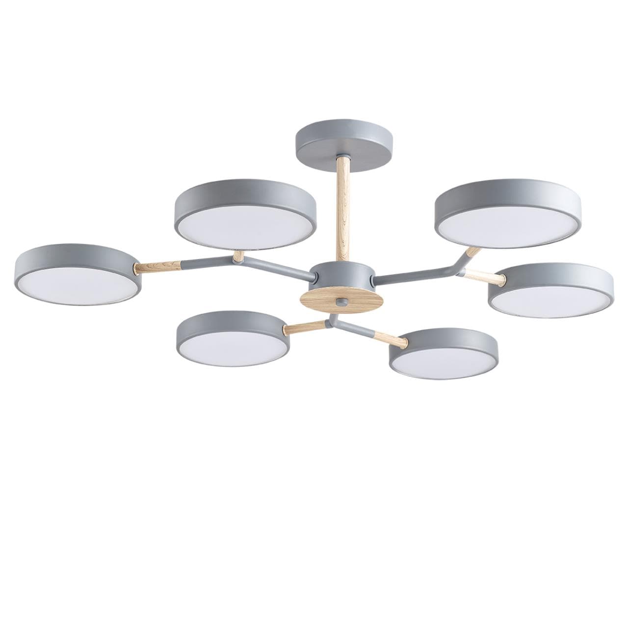 Lumion 5651/99CL LEDIO LN23 062 серый, дерево Люстра потолочная LED 108W 3000-6000K 5385Лм 220V BRAD