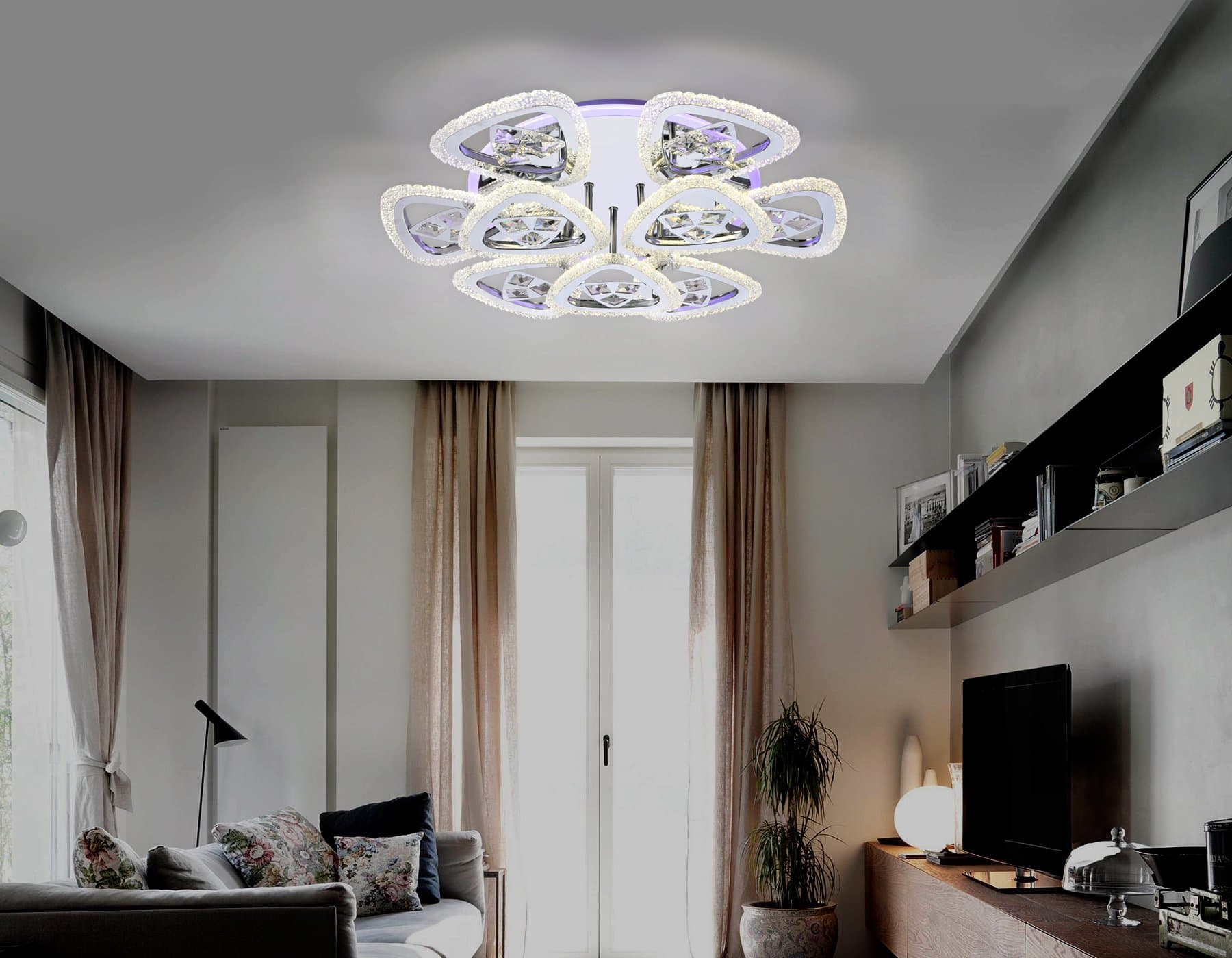 Ambrella Потолочный светодиодный светильник с пультом FA2922 CH хром 138W 600*600*130 (ПДУ РАДИО 2.4) — миниатюра 2