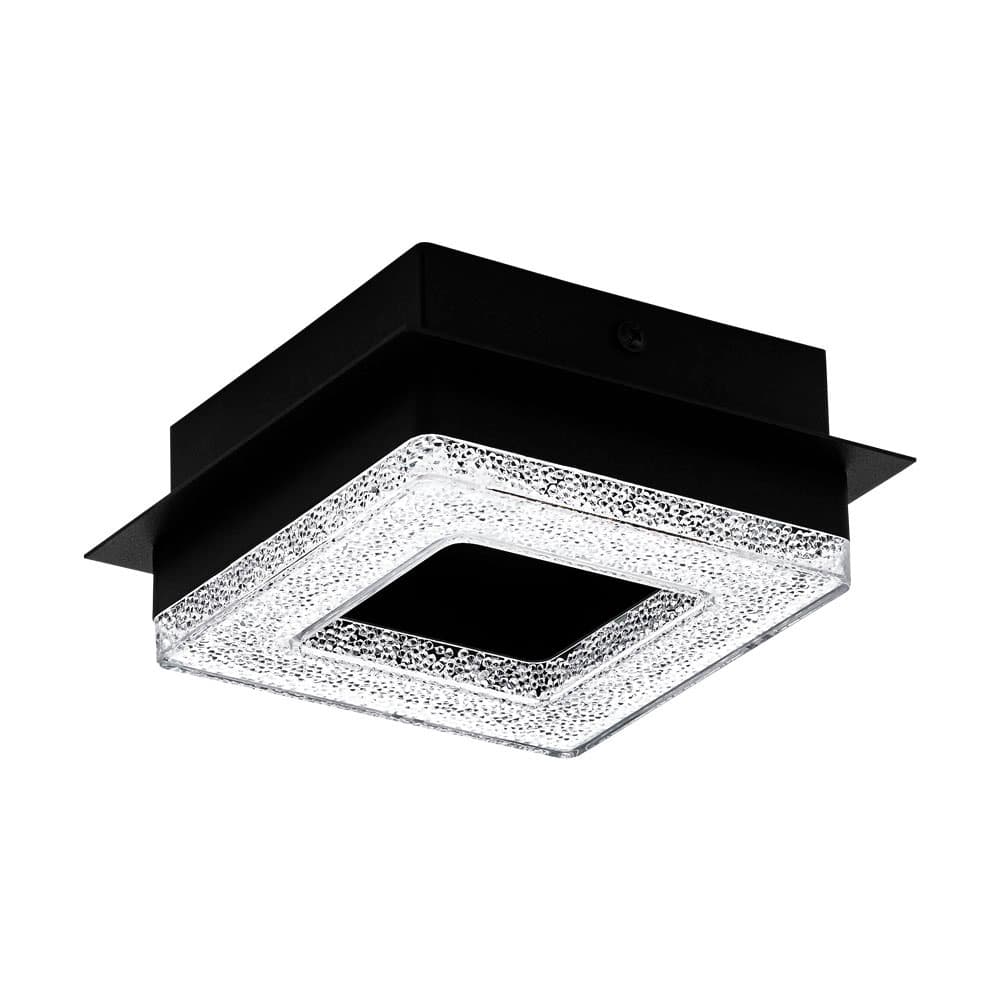 Eglo 99324 Светод. настенно-потол. светильник FRADELO 1, 1х4W (LED), 140х140, сталь, черный/пластик с кри